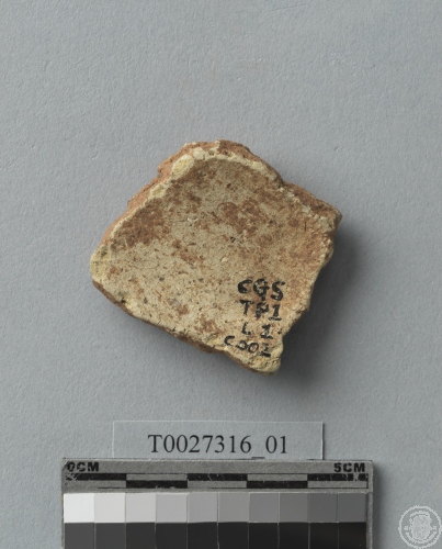 繩紋夾砂陶腹片